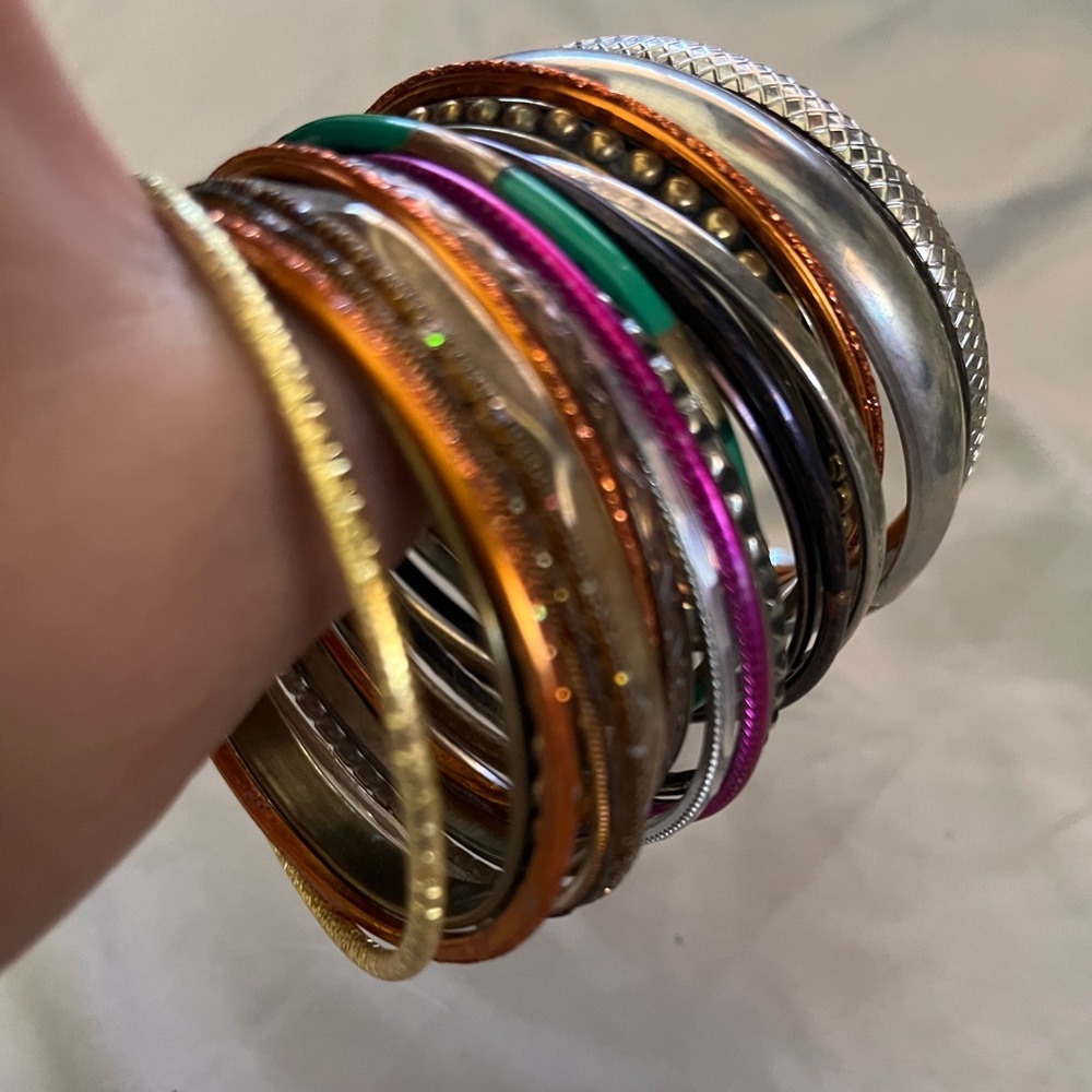 Not in the best condition but three are different colors bangles